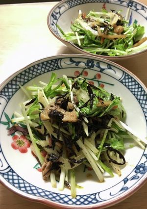 水菜とひじきと大豆のサラダ-レシピのメイン写真