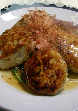 ヘルシー!鶏肉&蓮根ハンバーク-レシピのメイン写真