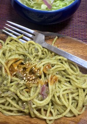 お好きなナッツでバジルソースパスタ-レシピのメイン写真
