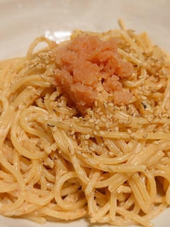 ふりかけで!たらこクリームパスタ風-レシピのメイン写真