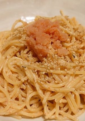 ふりかけで！たらこクリームパスタ風-レシピのメイン写真