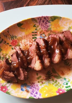 鴨肉のローストにプラムソース-レシピのメイン写真