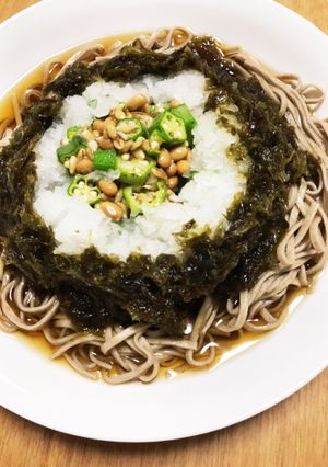 あおさ納豆オクラの腸活冷やしおろし蕎麦-レシピのメイン写真