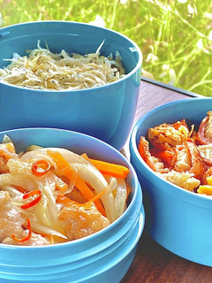 タロの弁当13 ぶた南蛮とジャコ飯^_^-レシピのメイン写真