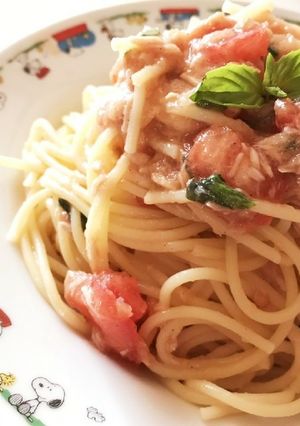 バジルとトマトの冷製パスタ-レシピのメイン写真