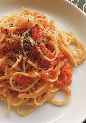 フレッシュトマト☆玉ねぎ簡単アラビアータ-レシピのメイン写真