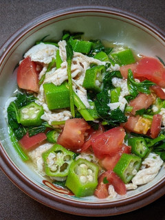 筋肉飯★ササミとモロヘイヤのさっぱり和え-レシピのメイン写真