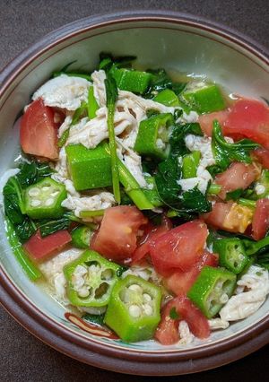 筋肉飯★ササミとモロヘイヤのさっぱり和え-レシピのメイン写真