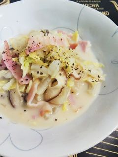 レンジで簡単☆白菜と豆乳の和風クリーム煮-レシピのメイン写真