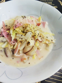 レンジで簡単☆白菜と豆乳の和風クリーム煮-レシピのメイン写真
