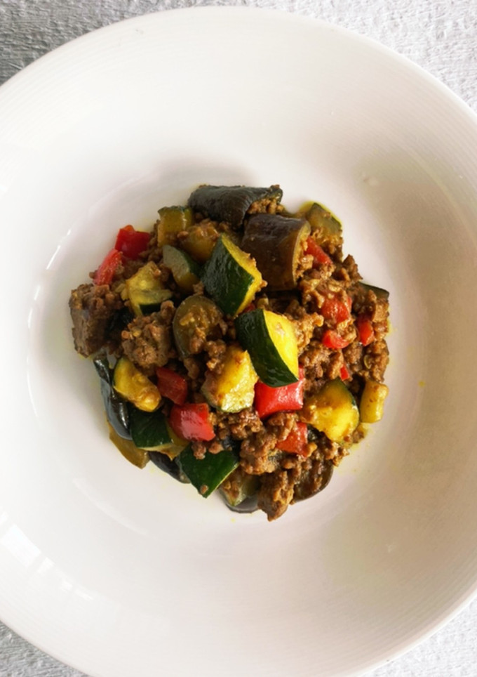 作り置き・お野菜とひき肉のカレー炒め-レシピのメイン写真