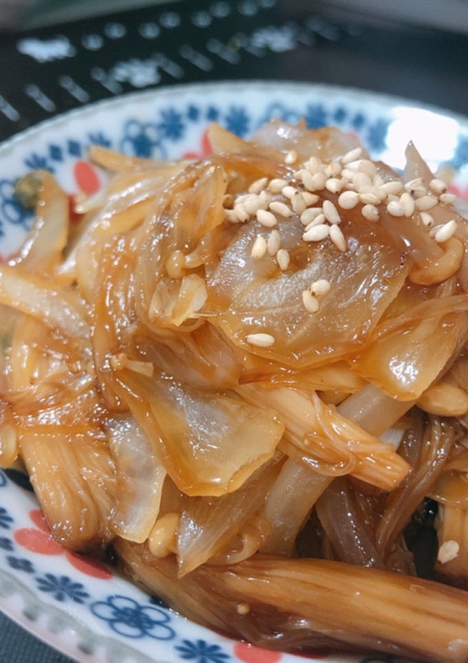 えのきと玉ねぎの甘辛炒め-レシピのメイン写真