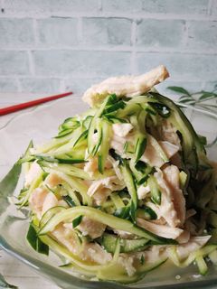 超ヘルシーレンジ蒸し鶏とキュウリの和え物-レシピのメイン写真