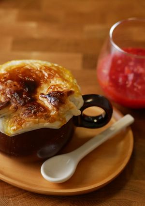 かぼちゃベーコン蒸でグラタンポットパイ-レシピのメイン写真