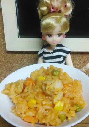 リカちゃん♡土鍋で！？チキンライス♪-レシピのメイン写真