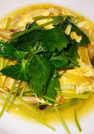 節約☆簡単☆油揚げとしめじの卵とじ☆-レシピのメイン写真