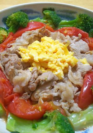 簡単◎トマトとブロッコリーに卵の炒め物-レシピのメイン写真