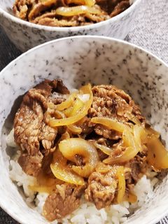 牛丼の材料で!簡単 牛焼肉 ミニ丼♪ -レシピのメイン写真