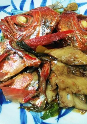 簡単☆金目鯛のアラ煮　甘辛-レシピのメイン写真