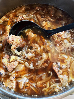 牛すじ肉でとろとろ牛丼(圧力鍋使用)-レシピのメイン写真