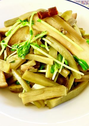 山クラゲの山椒シャキ炒め☆茄子豆苗入り-レシピのメイン写真