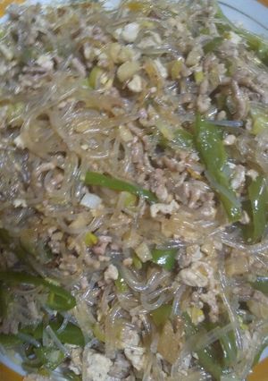冷凍豆腐で春雨ピーマン お肉かさまし。-レシピのメイン写真
