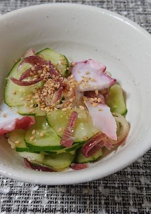お酢が効いた胡瓜、茗荷、蛸の酢の物-レシピのメイン写真