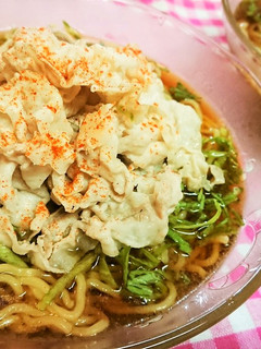 夏にオススメ!超簡単【豚しゃぶラーメン】-レシピのメイン写真