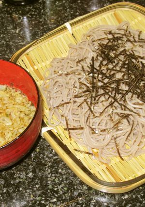サクサク、ラード揚玉冷つけ蕎麦-レシピのメイン写真