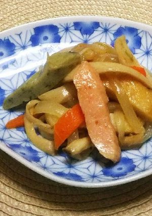 てんぷらと野菜のピリ辛炒め-レシピのメイン写真