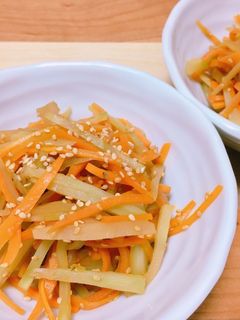 簡単ブロッコリーの茎きんぴら【節約料理】-レシピのメイン写真