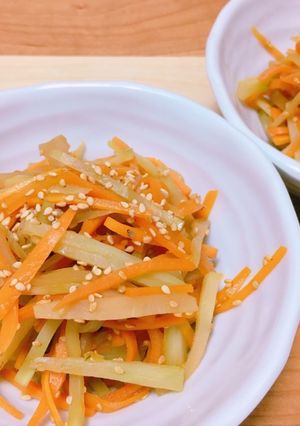 簡単ブロッコリーの茎きんぴら【節約料理】-レシピのメイン写真