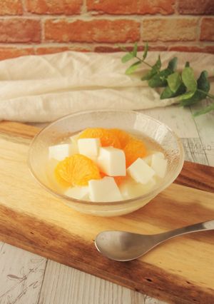 材料4つ★みりんで作る牛乳寒天-レシピのメイン写真