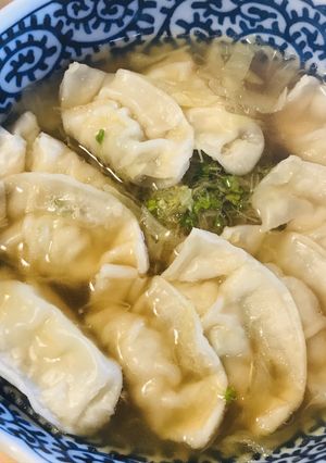 レトルトスープ餃子●キャベツ＆スプラウト-レシピのメイン写真