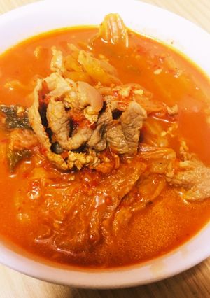 (韓国料理)韓国人が教えるキムチチゲ-レシピのメイン写真