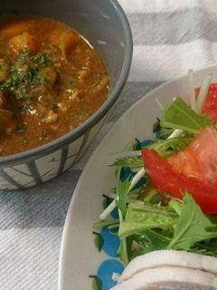 夏にぴったりトマトと豆のカレースープ-レシピのメイン写真