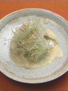 金沢一本太ねぎと蒸し鶏のサラダ-レシピのメイン写真