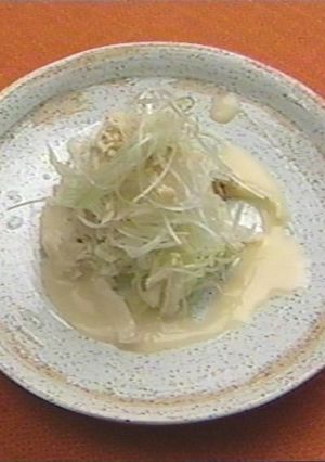 金沢一本太ねぎと蒸し鶏のサラダ-レシピのメイン写真