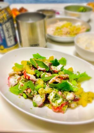 タコと枝豆のジェノベーゼ395kcal-レシピのメイン写真