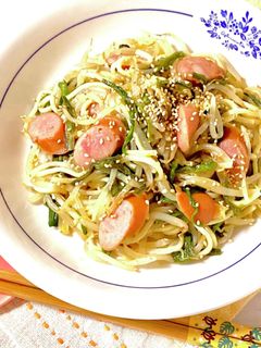 みりんで甘辛⭐️ニラもやし焼きそば-レシピのメイン写真