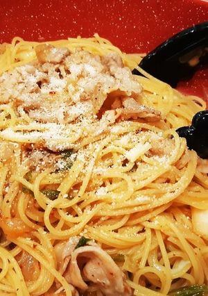 とろ～りチーズ&豚キムの辛！旨！パスタ-レシピのメイン写真