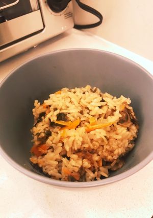 お手軽簡単！塩昆布とキノコの炊き込みご飯-レシピのメイン写真