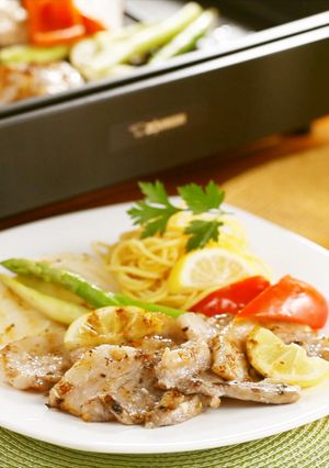 レモン風味のポークグリル＆レモンパスタ-レシピのメイン写真
