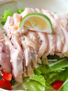 腸活!ビニール袋でしっとり蒸し鶏の作り方-レシピのメイン写真