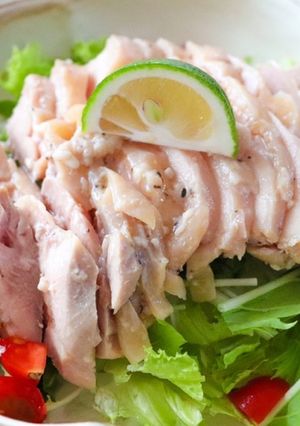 腸活！ビニール袋でしっとり蒸し鶏の作り方-レシピのメイン写真