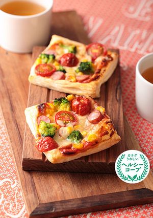 ソーセージとカラフル野菜のピザ-レシピのメイン写真