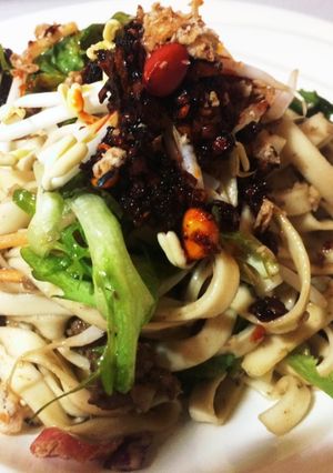 がっつり喰らえ！汁無し刀削麺！！-レシピのメイン写真