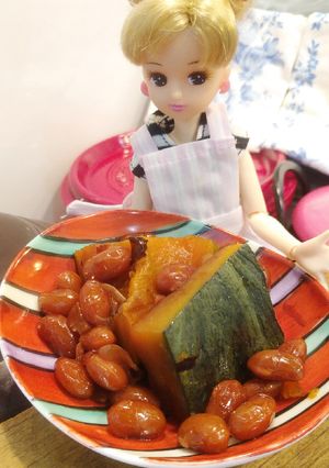 リカちゃん♡かぼちゃのいとこ煮(はとこ)-レシピのメイン写真