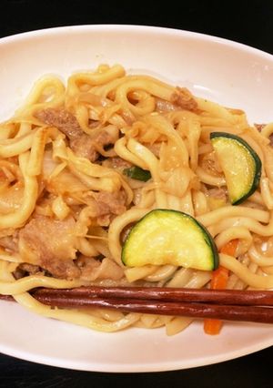 豚バラの味噌マヨ焼うどん-レシピのメイン写真