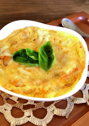 5分で食べれる!簡単ランチ★キムチスフレ-レシピのメイン写真
